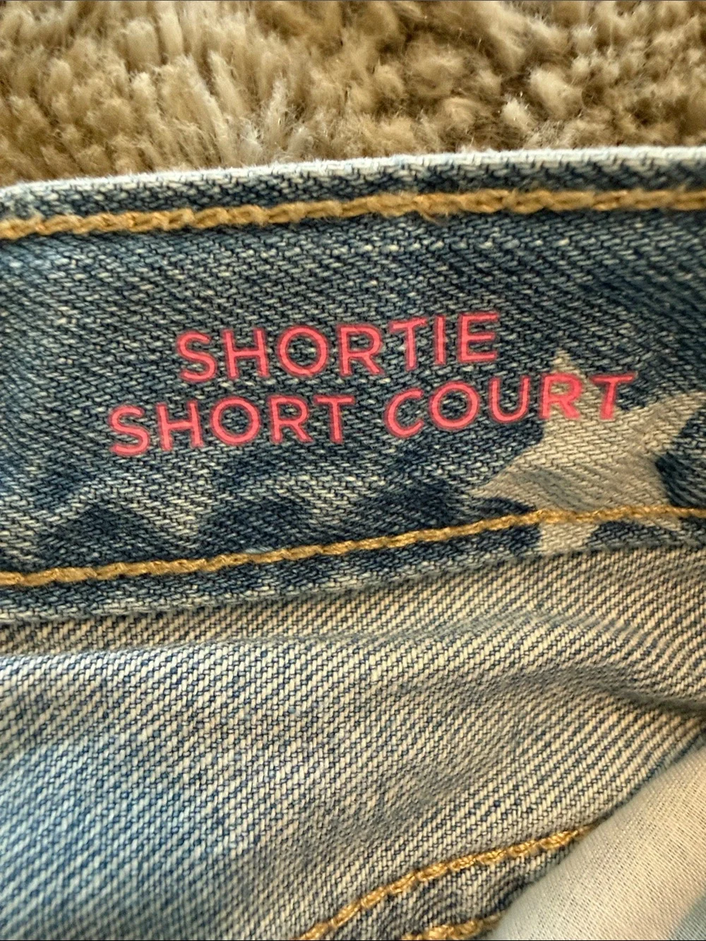 Children’s Place Girls Star Denim Shortie Shorts – Size 8 Slim